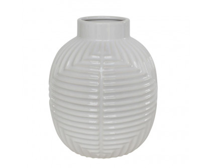 Sagebrook 20" Ceramic Striped Texture Vase