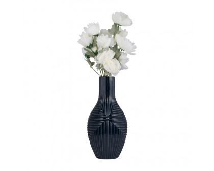 Sagebrook 16" Ceramic Tribal Vase - Navy Blue