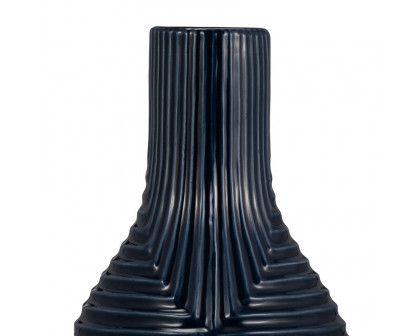 Sagebrook 16" Ceramic Tribal Vase - Navy Blue