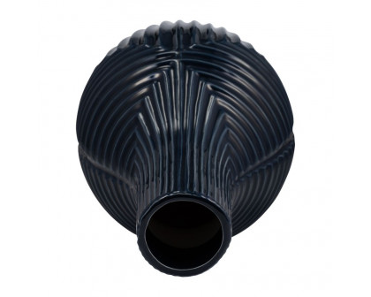 Sagebrook 16" Ceramic Tribal Vase - Navy Blue