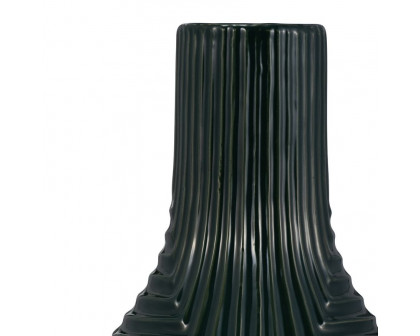 Sagebrook 16" Ceramic Tribal Vase - Forest Green