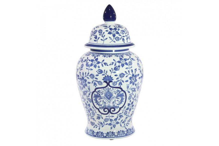 Sagebrook™ 18" Temple Jar - White/Blue