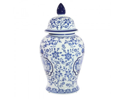 Sagebrook™ 18" Temple Jar - White/Blue