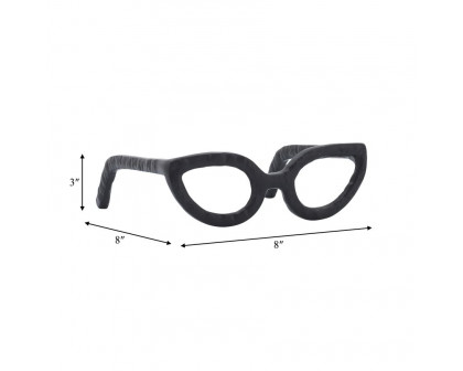 Sagebrook Aluminum Glasses Sculpture - Black