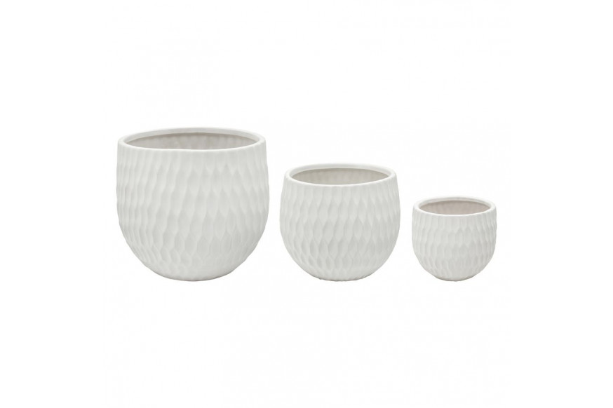 Sagebrook™ Ceramic Planters (Set Of 3) - Matte White