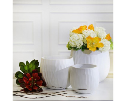 Sagebrook™ Ceramic Planters (Set Of 3) - Matte White