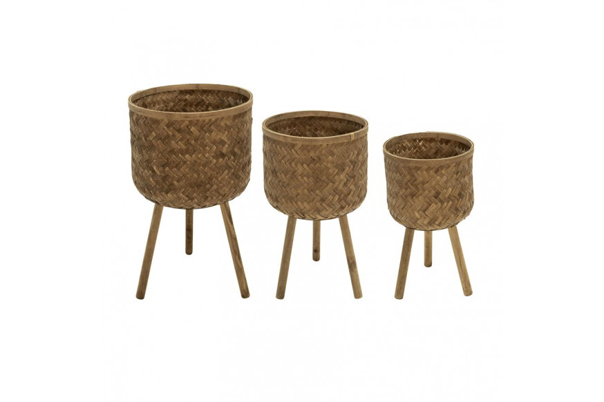 Sagebrook™ Bamboo Planters (Set Of 3) - Brown