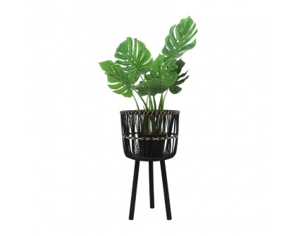 Sagebrook Bamboo Planters (Set Of 3) - Black