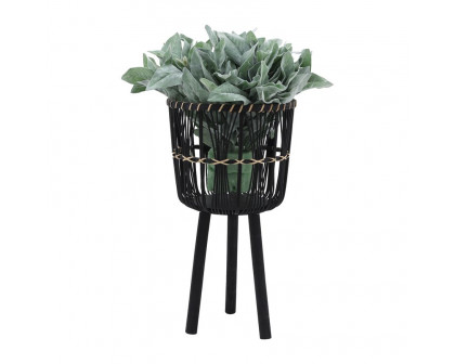 Sagebrook Bamboo Planters (Set Of 3) - Black