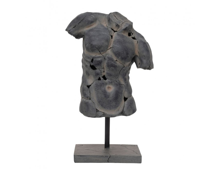 Sagebrook Cracked Torso Sculpture - Brown