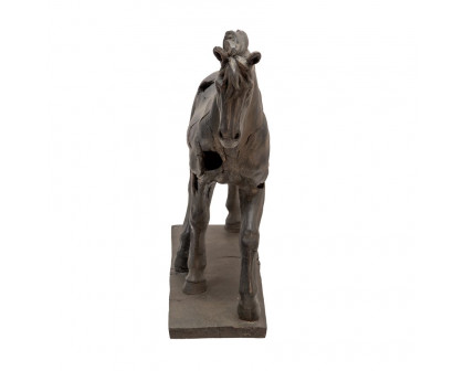 Sagebrook Cracked Horse Sculpture - Brown