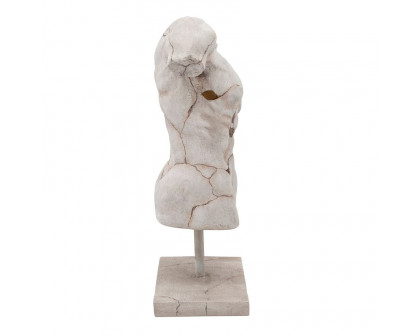 Sagebrook™ Cracked Torso Sculpture - White