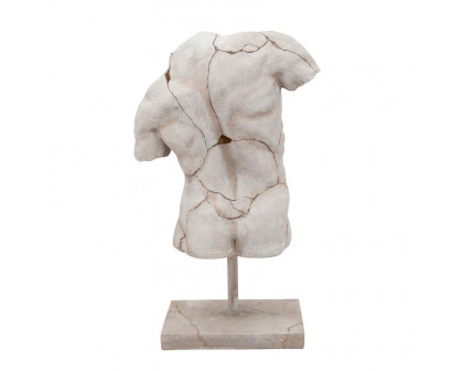 Sagebrook™ Cracked Torso Sculpture - White