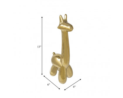 Sagebrook Giraffe Balloon Animal - Gold