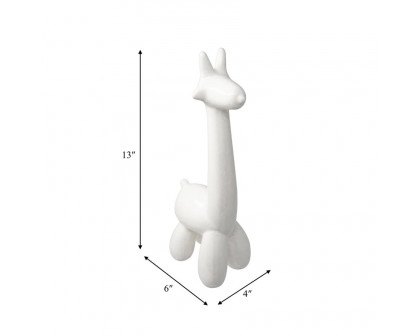 Sagebrook Giraffe Balloon Animal - White