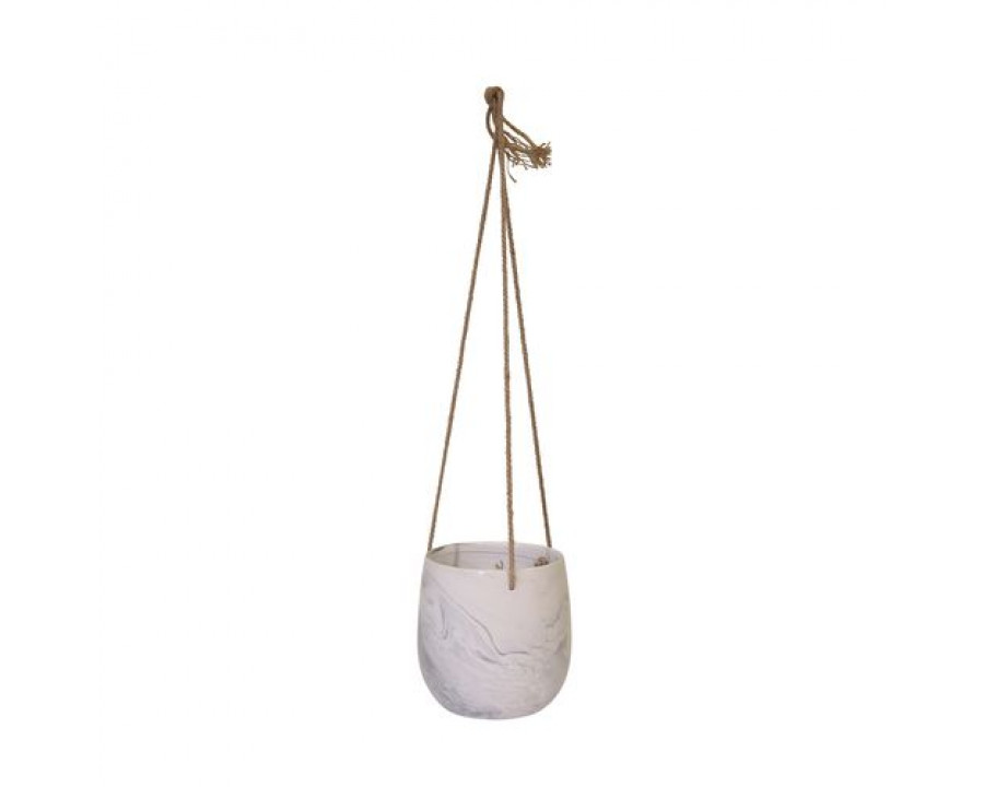 Sagebrook Hanging Gray Marble Planter