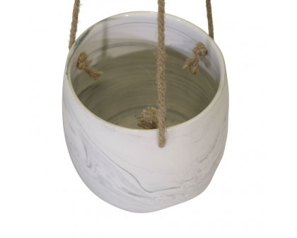 Sagebrook Hanging Gray Marble Planter