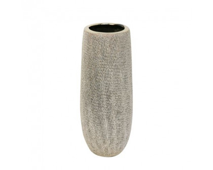 Sagebrook - 20" Ceramic Striped Texture Vase