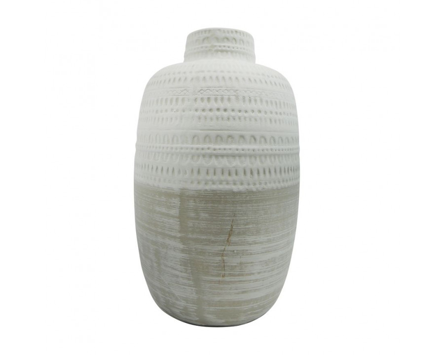 Sagebrook 10" Ceramic Tribal Vase