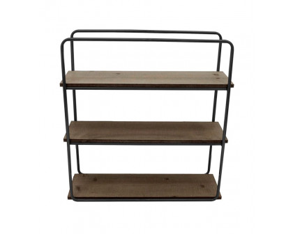 Sagebrook Metal/Wood 3 Tier Wall Shelf