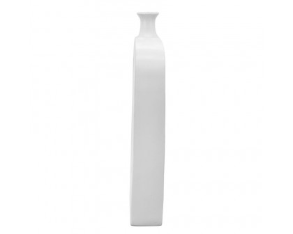 Sagebrook 24" Ceramic Vase With Cut-out - White