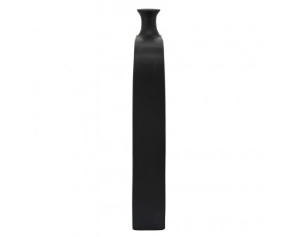 Sagebrook 24" Ceramic Vase With Cut-out - Black