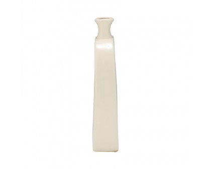 Sagebrook 14" Ceramic Vase With Cut-out - Cream