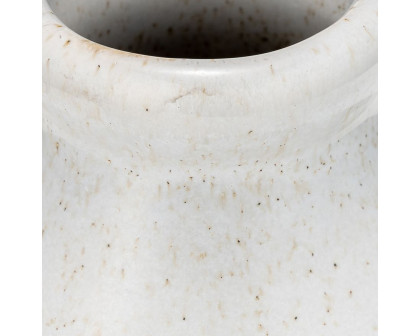 Sagebrook 9" Ceramic Dimpled Vase - Oatmeal