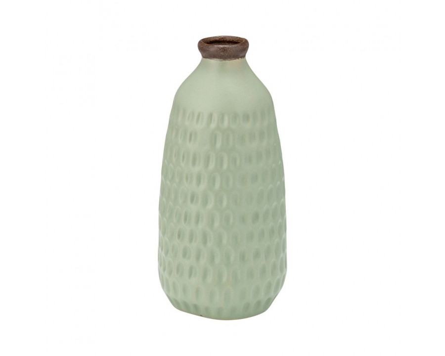 Sagebrook 9" Ceramic Dimpled Vase - Green