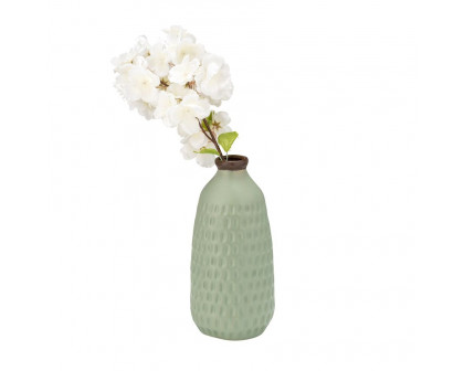 Sagebrook 9" Ceramic Dimpled Vase - Green