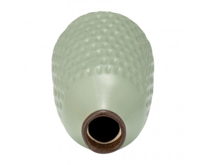 Sagebrook 9" Ceramic Dimpled Vase - Green