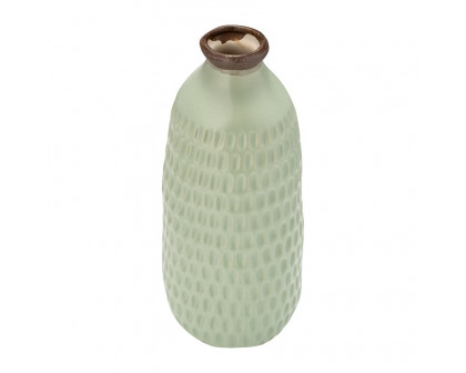 Sagebrook 12" Ceramic Dimpled Vase - Green