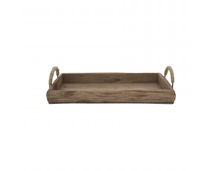 Sagebrook Wood Trays (Set Of 2) - Brown