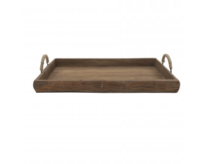 Sagebrook Wood Trays (Set Of 2) - Brown