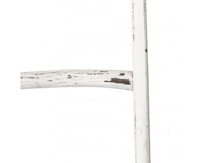 Sagebrook 76" Wooden Decorative Ladder - White