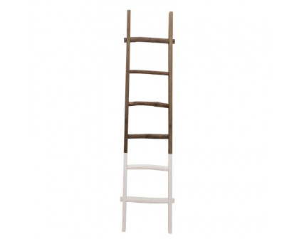 Sagebrook 76" Wooden Decorative Ladder