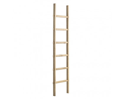 Sagebrook 76" Wooden Decorative Ladder - Light Brown