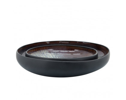 Sagebrook 12"/15" Ceramic Bowls (Set Of 2)