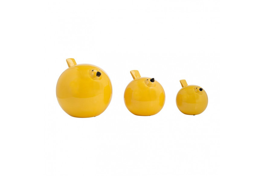 Sagebrook™ 7.5" Ceramic Birds (Set Of 3) - Yellow