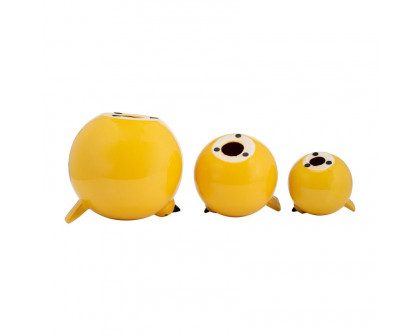 Sagebrook™ 7.5" Ceramic Birds (Set Of 3) - Yellow