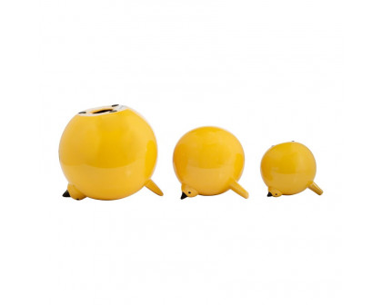 Sagebrook™ 7.5" Ceramic Birds (Set Of 3) - Yellow