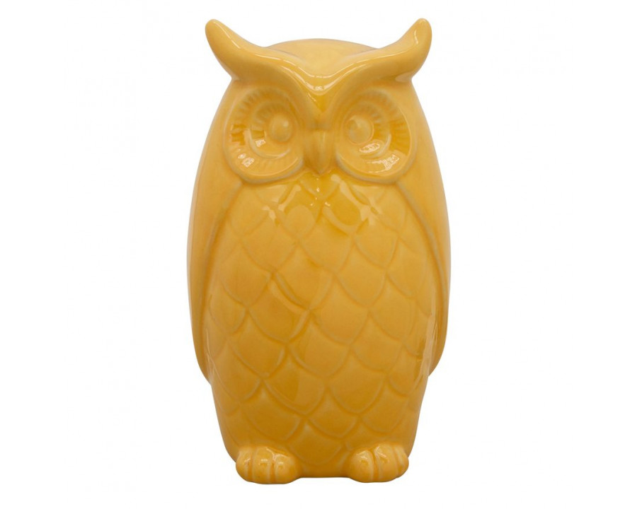 Sagebrook 10" Owl Decor - Yellow