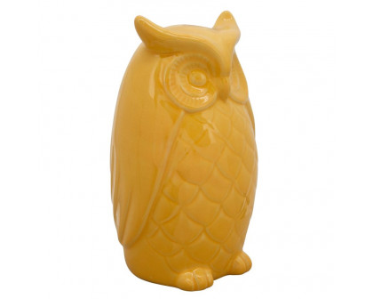 Sagebrook 10" Owl Decor - Yellow