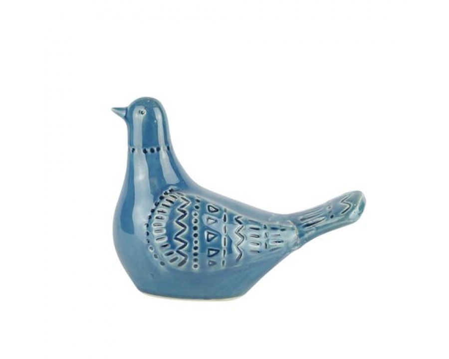 Sagebrook - 8" Ceramic Dove Figurine in Blue