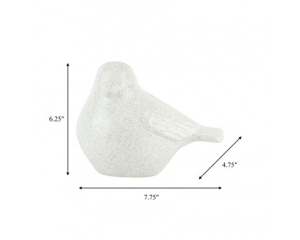 Sagebrook 8" Ceramic Bird Figurine - White