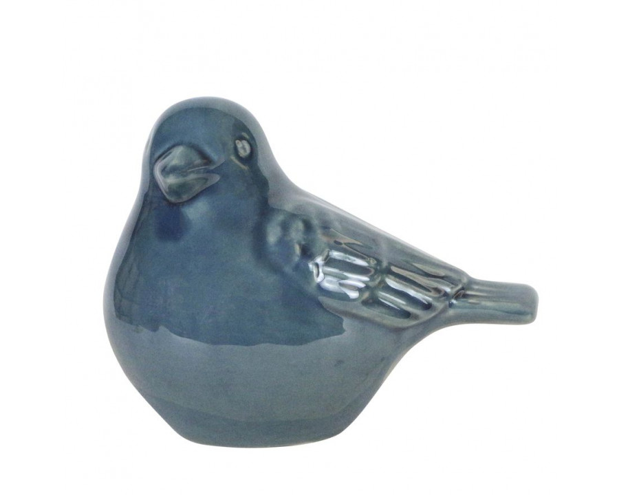 Sagebrook 8" Ceramic Bird Figurine - Turquiose