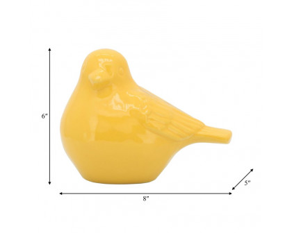 Sagebrook 8" Ceramic Bird Figurine - Yellow