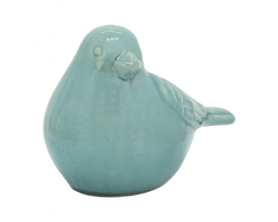 Sagebrook 8" Ceramic Bird Figurine - Sea Green