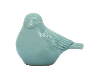 Sagebrook 8" Ceramic Bird Figurine - Sea Green