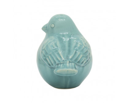 Sagebrook 8" Ceramic Bird Figurine - Sea Green